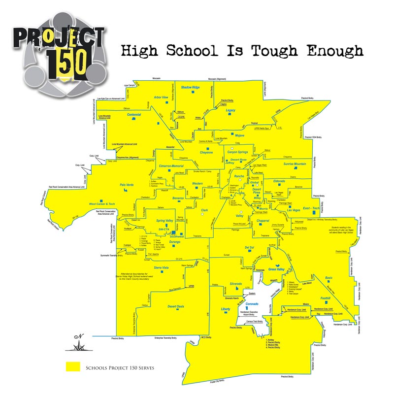 Project 150 - Map of Schools Served